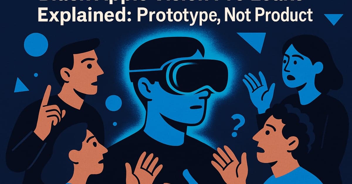 Black Apple Vision Pro Leaks Explained: Prototype, Not Product