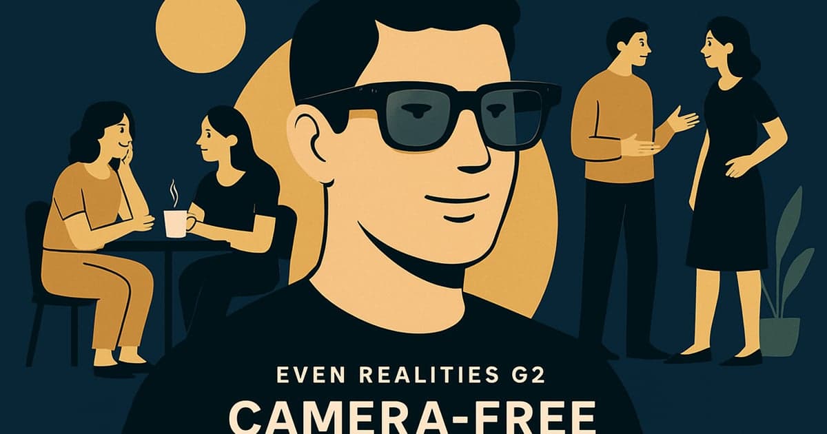 I used the Even Realities G2, the anti-Ray-Ban Meta, and love the camera-free life (mostly)