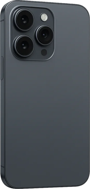 Illustration of a smartphone seen from the back, with a triple camera