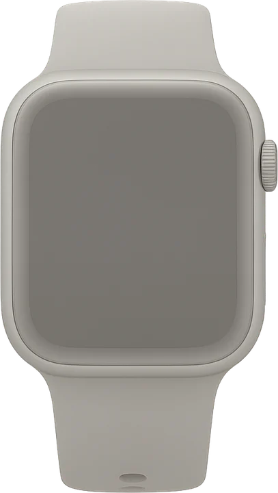Muted grey silhouette of a future smartwatch whose design is not known